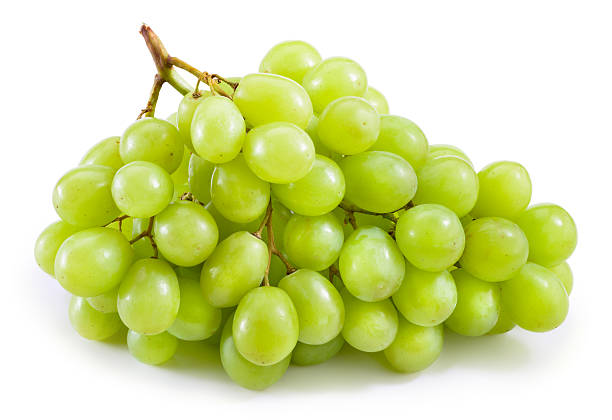Green Grape Isolated On White Background Stock Photo - Download Image Now - White  Grape, Grape, White Background - iStock