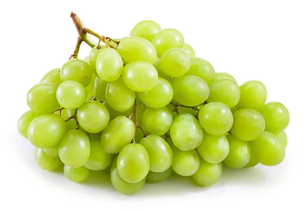 Photo of Green grape isolated on white background