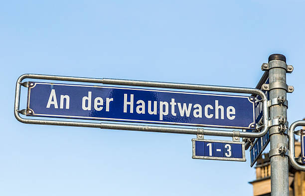 istock street sign at the hauptwache 489520230
