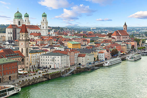 istock Aerial view of Passau, Germany 489523684
