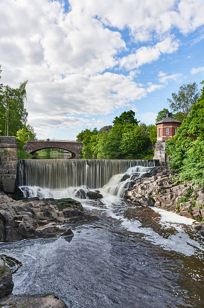 istock waterfall in Vanhankaupunginkoski, Helsinki, Finland 489523900