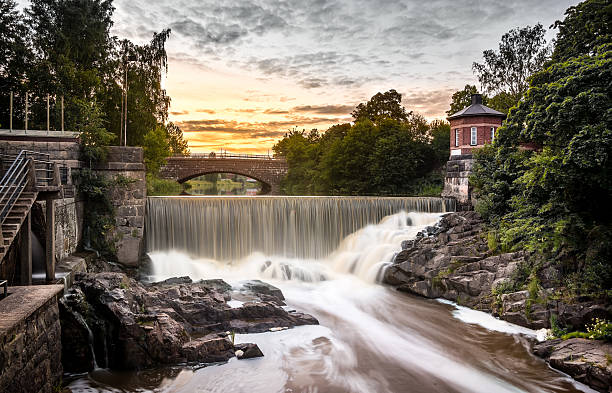 istock waterfall in Vanhankaupunginkoski, Helsinki, Finland 489525422
