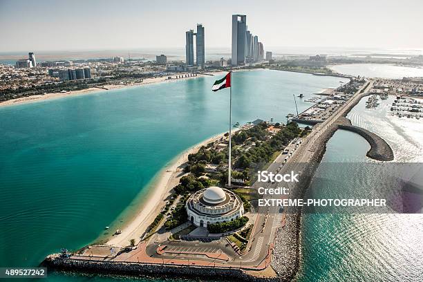Mosque In Abu Dhabi Stock Photo - Download Image Now - Abu Dhabi, Flag, United Arab Emirates