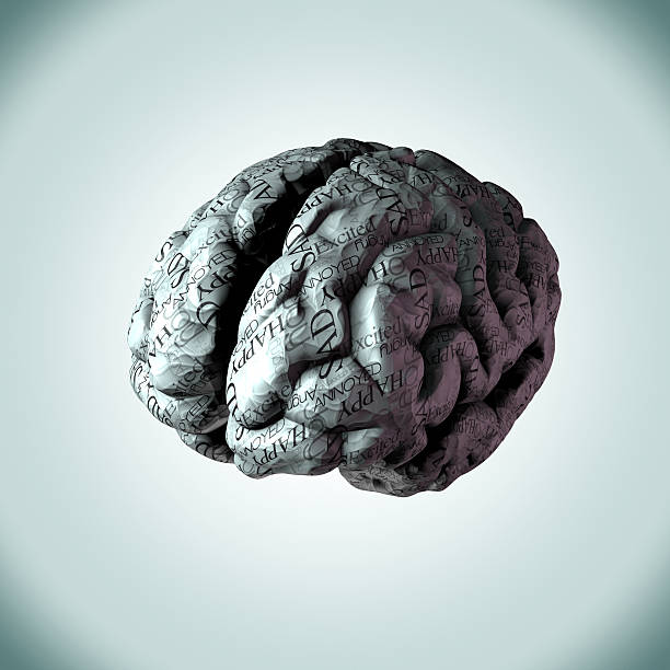 istock Human brain wrapped in the common everyday emotions a person 489529428
