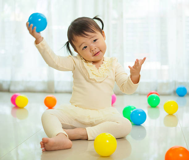 istock Little asian girl in home 489543013