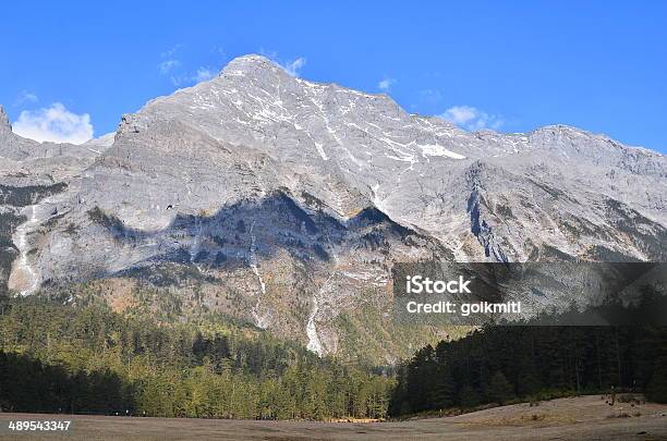Snow Alpine Mountain Landscape Stock Photo - Download Image Now - Autumn, Blue, Cloud - Sky