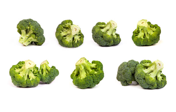 istock set of broccolis floret isolated on white 489543629