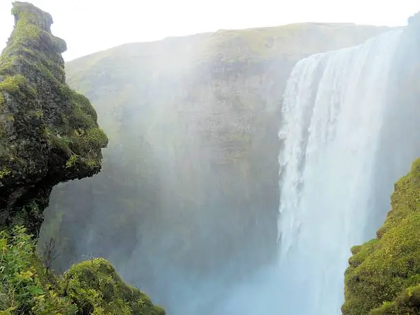 natural landscape with waterfalls