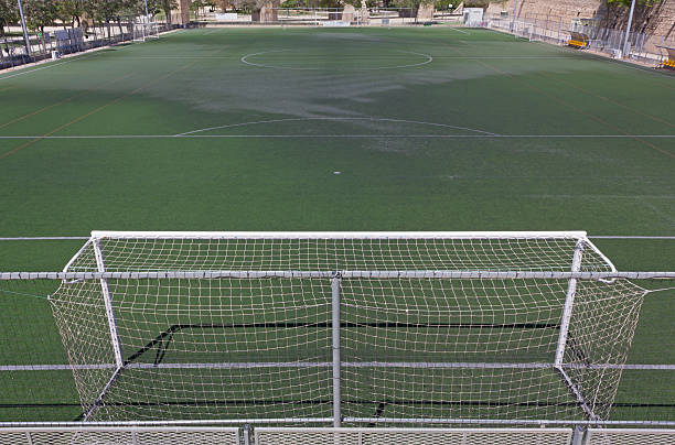 istock Synthetic Grass Soccer Field 489544899