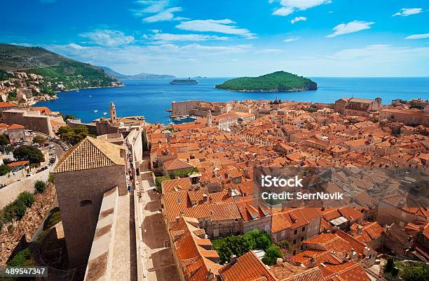 View Of Dubrovnik Croatia Stock Photo - Download Image Now - Dubrovnik, Croatia, Red