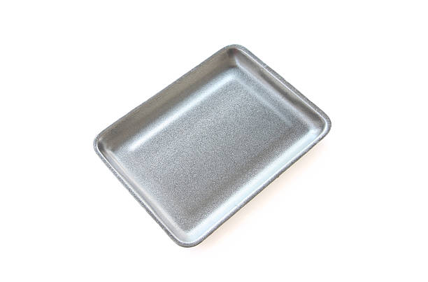 istock Black empty food tray or foam food container isolated. 489547591