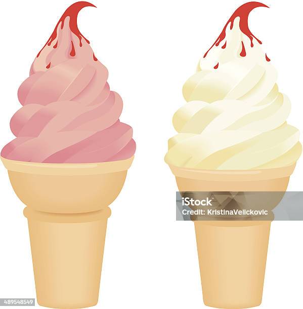 Eiscrème Stock Vektor Art und mehr Bilder von ClipArt - ClipArt, Eiscremewaffel, Dessert