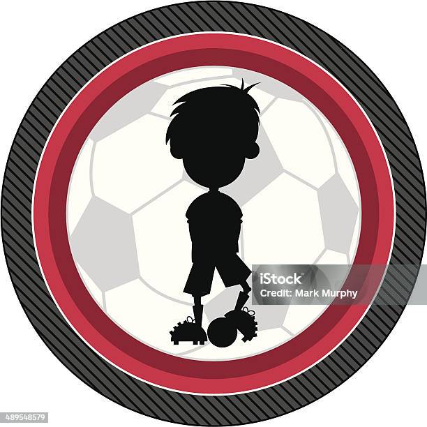 Футбол Футбол Мальчик Силуэт — стоковая векторная графика и другие изображения на тему Club Soccer - Club Soccer, Five-a-Side, Kids' Soccer