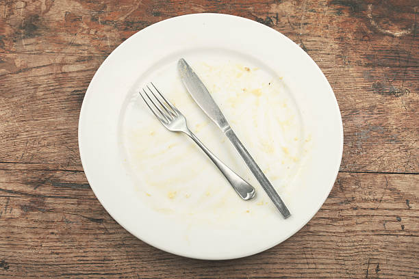 istock Dirty plate and cutlery 489548733