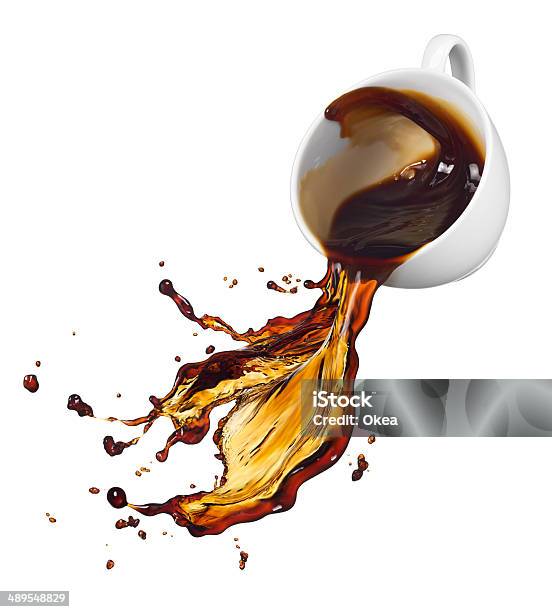 Foto de Spilling Café e mais fotos de stock de Café - Bebida - Café - Bebida, Entornar, Esparramar líquido