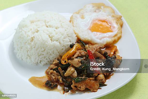 Panangcurryhuhn Mit Reis Und Spiegelei Stockfoto und mehr Bilder von Asien - Asien, Essgeschirr, Fleisch