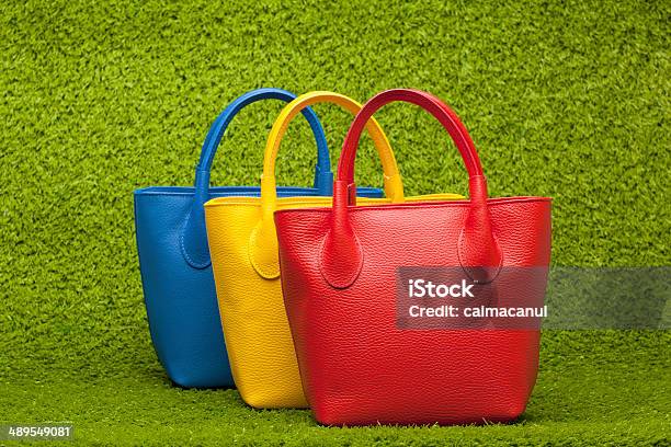 Purses On Green Grass Stock Photo - Download Image Now - Adult, Arts Culture and Entertainment, Bag
