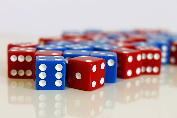 istock Wuerfel game game play dice red blue number 489553734