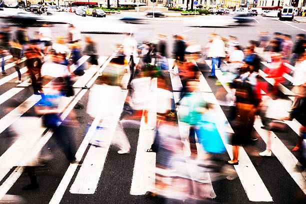 istock Blurred people on Nevsky Prospekt, St Petersburg 489554442