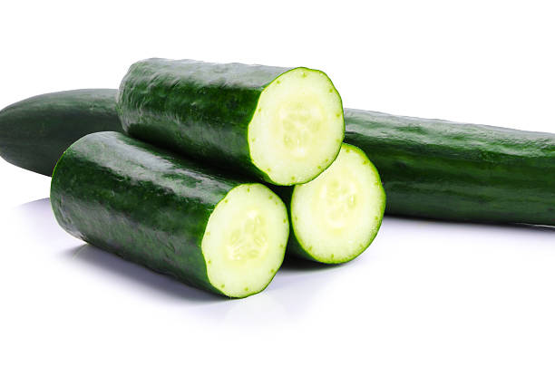 istock Japanese cucumber on a white background 489555560