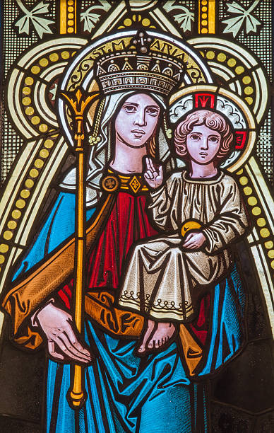 istock Banska Stiavnica - Madonna on the windowpane 489557314