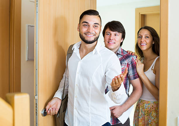 istock Real Estate Agent showing interior at new apartment 489560310