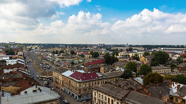 istock Aerial view of Lviv, Ukraine 489560766