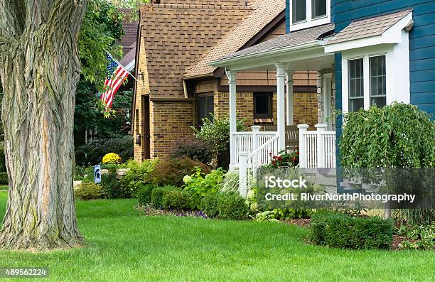 Middle Class American House In Rochester Michigan Stock Photo - Download Image Now - Michigan, House, Community