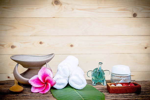 istock Spa and wellness setting with natural bath salt. 489562642