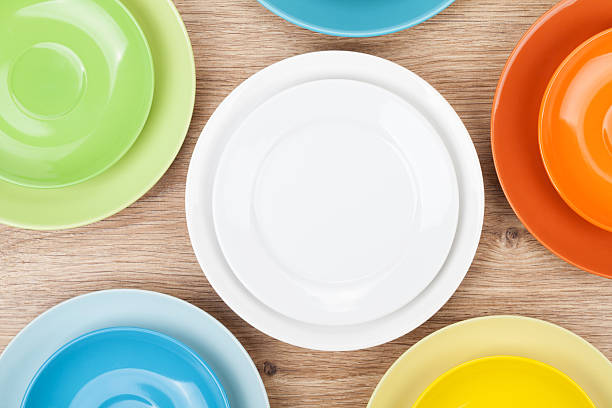 istock Colorful plates and saucers 489563952