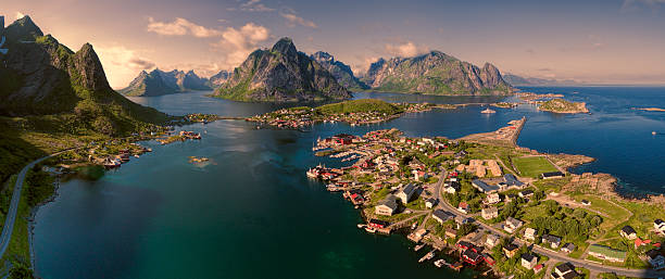 istock Aerial Lofoten panorama 489565220