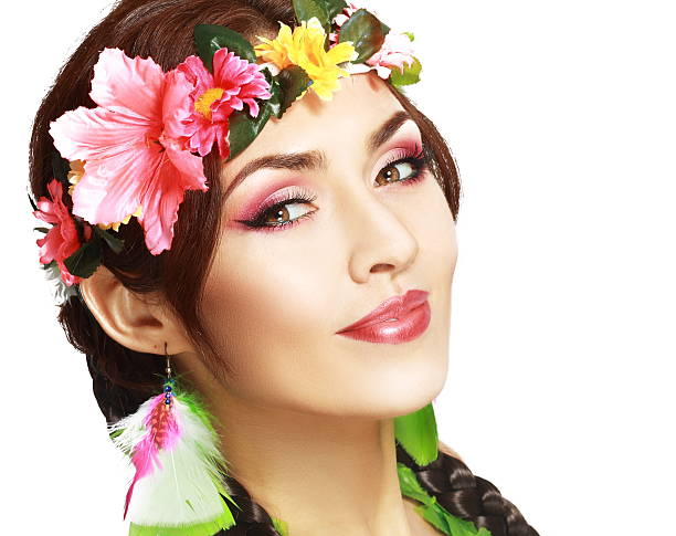 istock Hawaiian girl make up 489566362