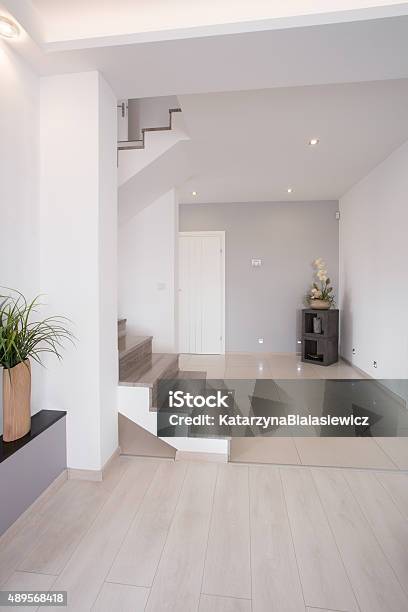 Hallway With Stairs Stock Photo - Download Image Now - 2015, Building Story, Colors