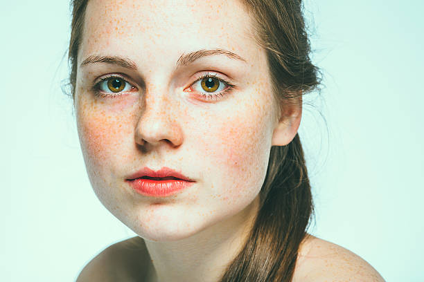 istock Beautiful woman face portrait young 489569048