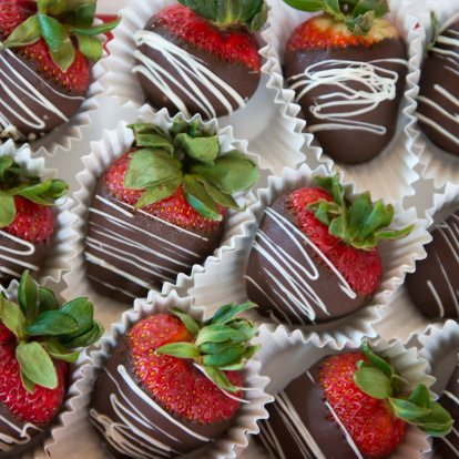 some chocolate covered / strawberries oh they're so good / romantic dessert