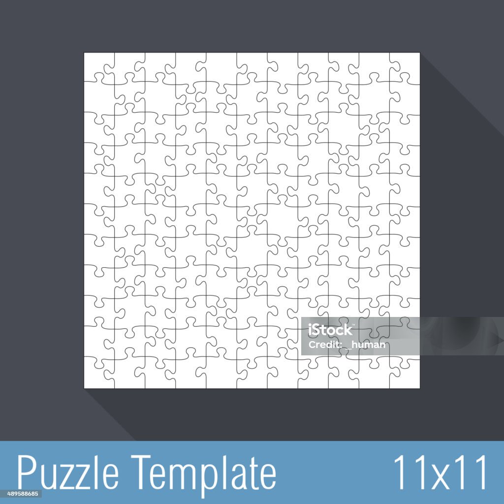Puzzle Vorlage 11 x 11 - Lizenzfrei Abstrakt Vektorgrafik