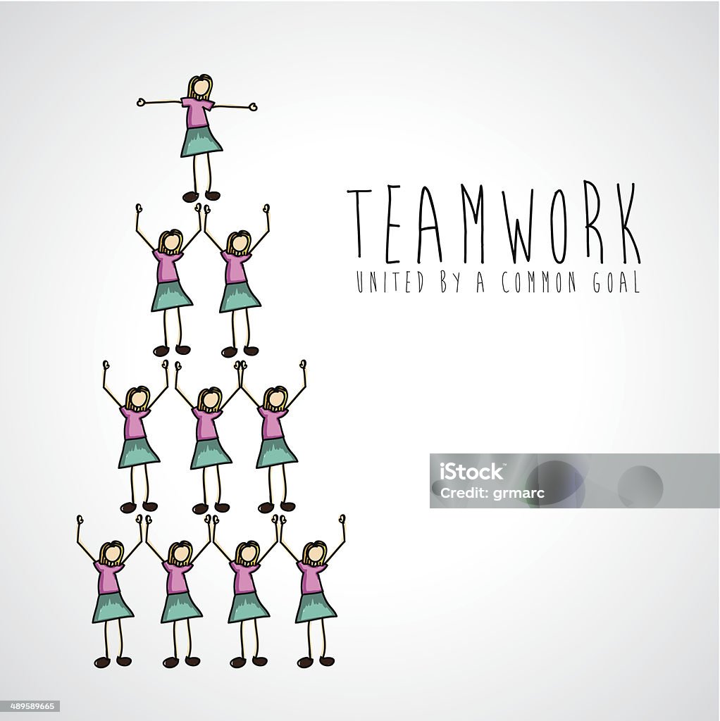 Teamwork Design teamwork design over gray background vector illustration Adult stock vector