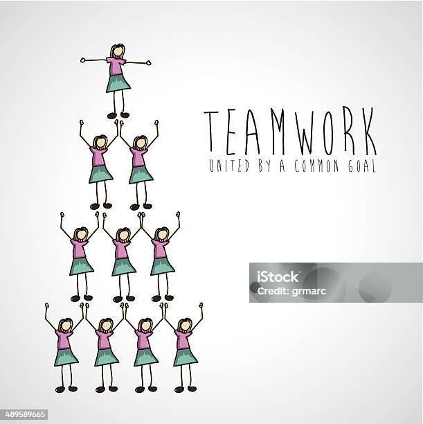 Teamwork Design Stock Illustration - Download Image Now - Adult, Affectionate, Bonding