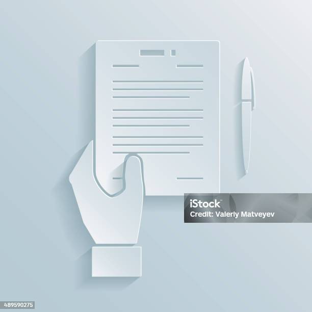 Paper Icon Of A Business Offer Stock Illustration - Download Image Now - Adult, Agreement, Business