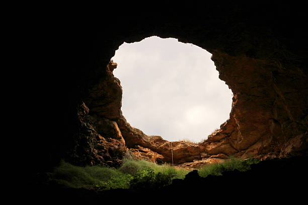 Cave on the Nullarbor Plain, Australia stock photo