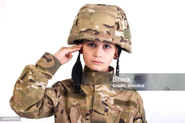 Saluting Soldier Stock Photo - Download Image Now - Child, Military, American Culture