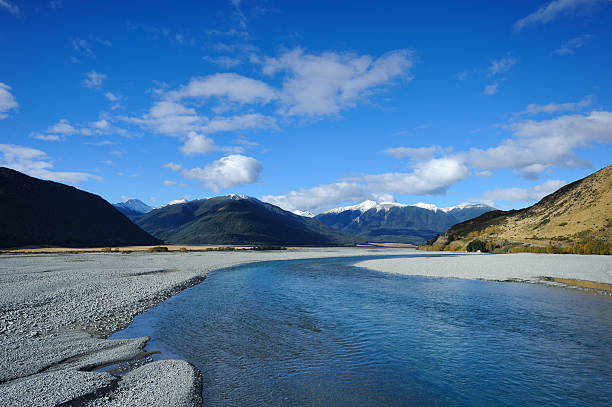 The alps on the south island of new zealand near greymouth. Viewed from the tranz-alpine express.