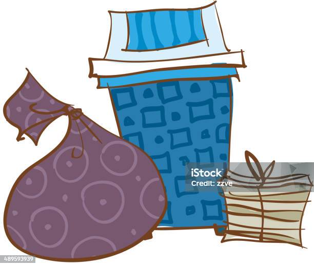 The View Of Trash Can Stock Illustration - Download Image Now - Art Product, Color Image, Garbage