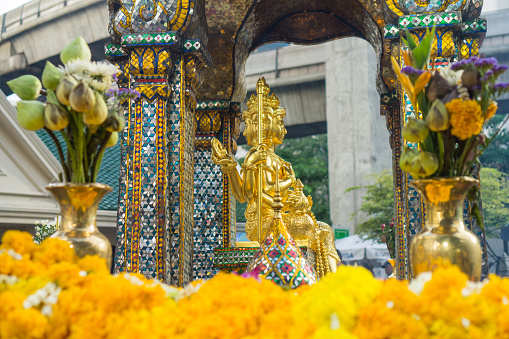golden Brahma image at Erawan hotel, Bangkok, Thailand