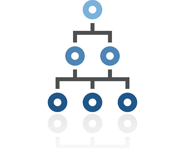 Organograma de Empresa ícone em um fundo branco. Royal série - ilustração de arte em vetor