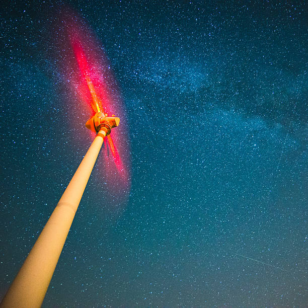 istock Wind Turbine Under The Stars 489605704
