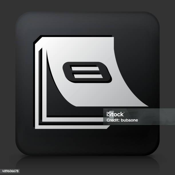 Black Square Button With Post Notes Stock Illustration - Download Image ...