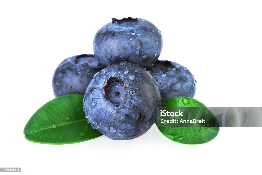 Blueberries stack Tack of blueberries isolated on white Blueberry Stock Photo