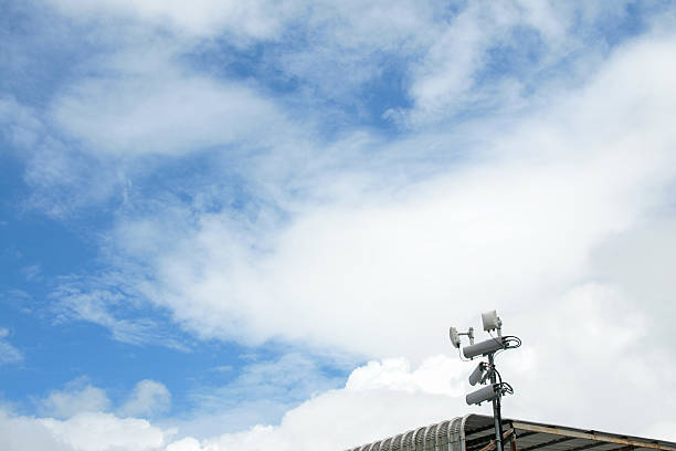 istock Antennas of mobile cellular systems with wifi hot spot repeater 489611212