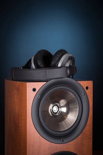 istock high loudspeaker tower with headphone 489611408
